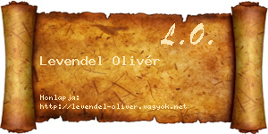 Levendel Olivér névjegykártya