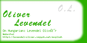 oliver levendel business card